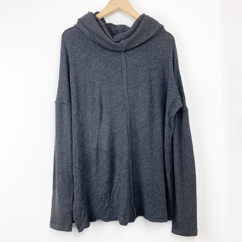 Antropologie Bordeaux Charcoal Abbie Cowl Tunic - Picture 2 of 5